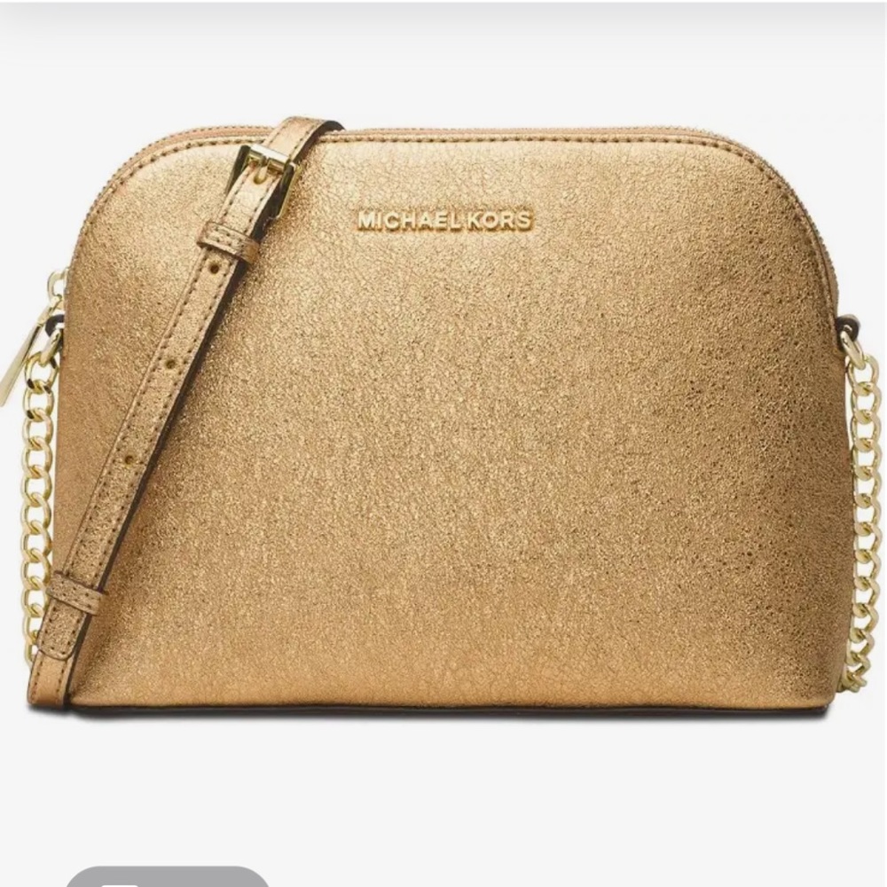 COPY - Michael Kors Large Dome Gold Crossbody Purse